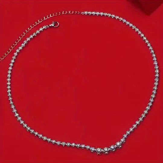 S925 Silver Moissanite Necklace - Light Temperament Clavicle Chain
